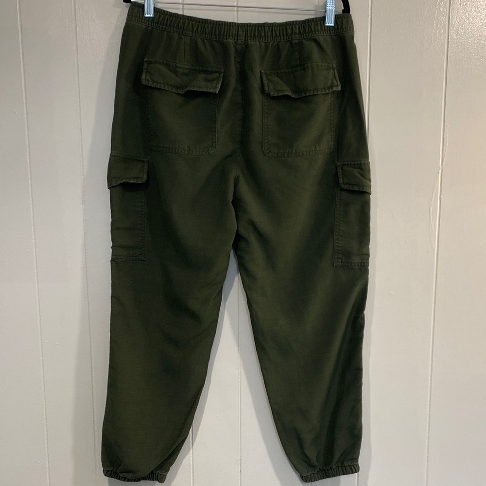 Lauren Ralph Lauren Cargo Jogger Pants Lyocell Cotton Olive Green Size 10 - Picture 7 of 12